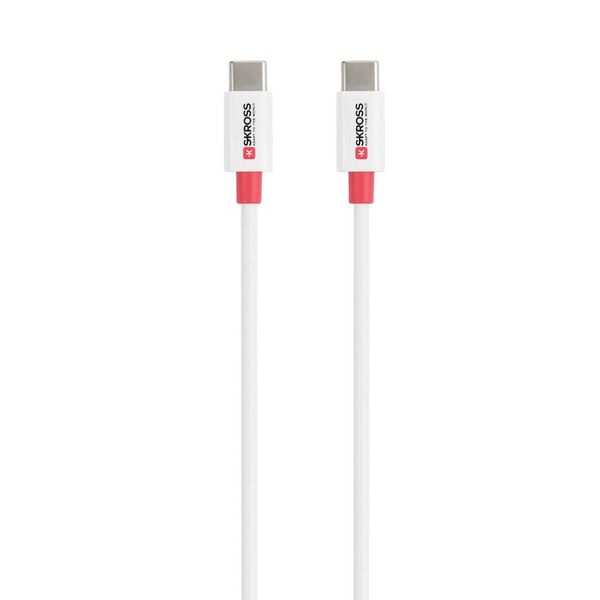 Produktbild: Skross USB-Kabel USB 2.0 USB-C&reg; Stecker, USB-C&reg; Stecker 1.20m Wei&szlig; Rund SKCA0008C-C120CN
