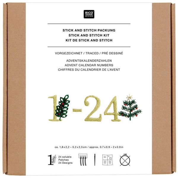 Produktbild: Stick & Stitch Packung, Adventskalenderzahlen