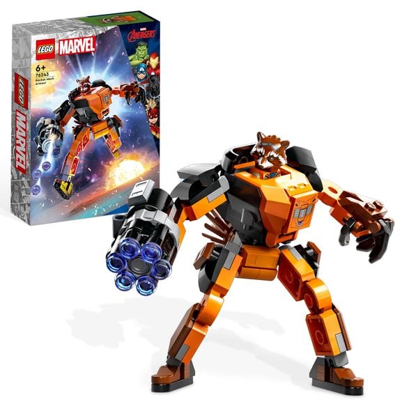 LEGO Marvel 76243 Rocket Mech, Action-Figur aus Guardians of the Galaxy