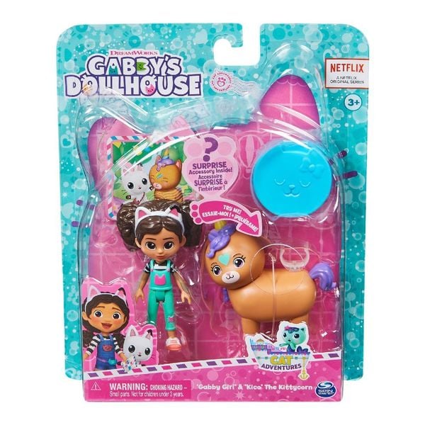 Produktbild: Gabby s Dollhouse, Cat-tivity Set – Kittycorn Pferd - Set mit Gabby und Regenbogeneinhorn Kico