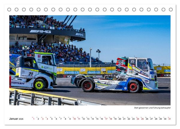 Produktbild: TRUCK RACING - Motorsport in XXL (Tischkalender 2026 DIN A5 quer), CALVENDO Monatskalender