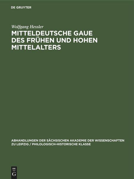 Produktbild: Mitteldeutsche Gaue des fr&uuml;hen und hohen Mittelalters