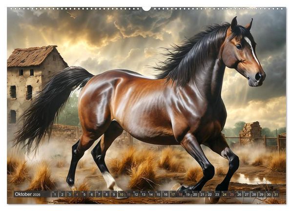Produktbild: Sch&ouml;ne wilde Mustangs (Wandkalender 2026 DIN A2 quer), CALVENDO Monatskalender