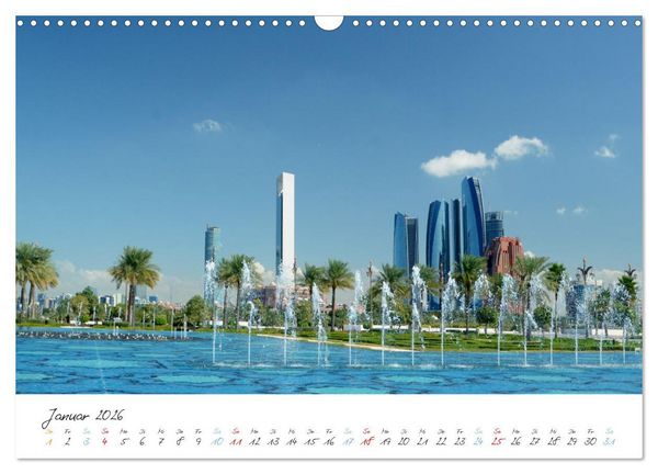 Produktbild: Abu Dhabi, eine Stadt der Zukunft. (Wandkalender 2026 DIN A3 quer), CALVENDO Monatskalender