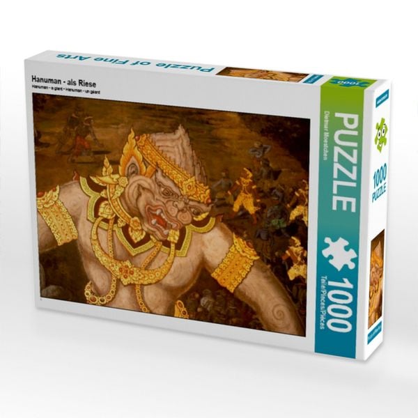 Produktbild: CALVENDO Puzzle Hanuman - als Riese | 1000 Teile Lege-Gr&ouml;&szlig;e 64x48cm Foto-Puzzle f&uuml;r gl&uuml;ckliche Stunden