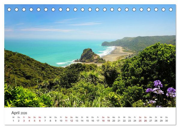 Produktbild: Neuseeland Trauminsel im S&uuml;dpazifik (Tischkalender 2026 DIN A5 quer), CALVENDO Monatskalender