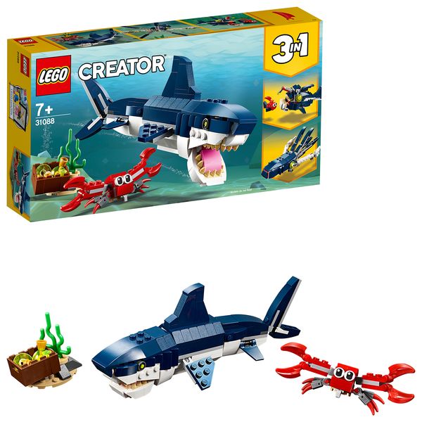 LEGO Creator 31088 Bewohner der Tiefsee 3-in-1 Set für Kinder ab 7 Jahre