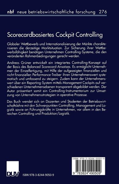 Produktbild: Scorecardbasiertes Cockpit Controlling