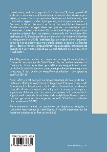 Produktbild: Discours crois&eacute;s sur l&rsquo;architecture