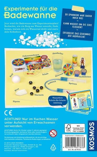 Produktbild: KOSMOS - Experimente für die Badewanne
