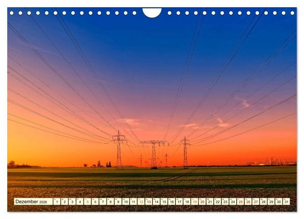 Produktbild: Strommasten - Wege des Stroms (Wandkalender 2026 DIN A4 quer), CALVENDO Monatskalender