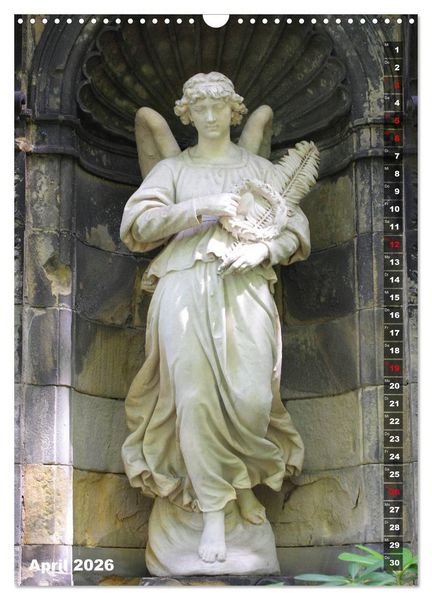 Produktbild: Friedhofsengel in Berlin (Wandkalender 2026 DIN A3 hoch), CALVENDO Monatskalender