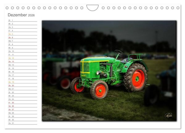 Produktbild: Oldtimer - geliebte Trecker (Wandkalender 2026 DIN A4 quer), CALVENDO Monatskalender