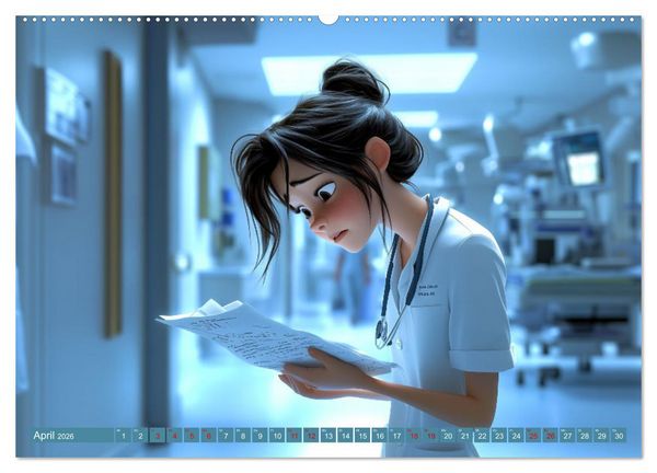 Produktbild: Medizin studieren ist ganz einfach (hochwertiger Premium Wandkalender 2026 DIN A2 quer), Kunstdruck in Hochglanz