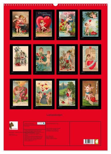 Produktbild: Liebesboten (Wandkalender 2026 DIN A2 hoch), CALVENDO Monatskalender