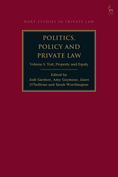 Produktbild: Politics, Policy and Private Law