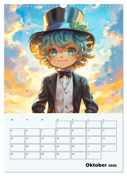 Produktbild: Coole Manga Kids. Lustige Abenteuer im Pixelreich (Wandkalender 2026 DIN A3 hoch), CALVENDO Monatskalender