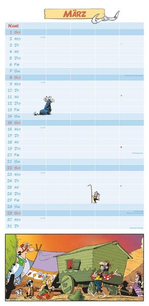 Produktbild: Asterix 2026 Familienplaner - Familien-Timer - Termin-Planer - Kids - Kinder-Kalender - Familien-Kalender - 22x45