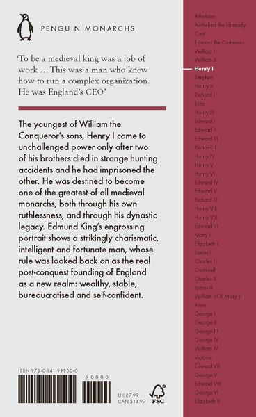 Produktbild: Henry I (Penguin Monarchs)