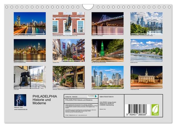 Produktbild: PHILADELPHIA Historie und Moderne (Wandkalender 2026 DIN A4 quer), CALVENDO Monatskalender