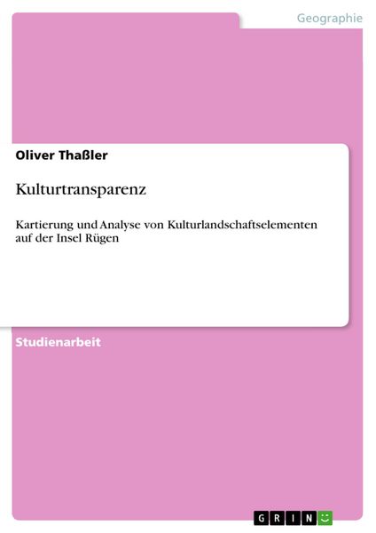 Produktbild: Kulturtransparenz