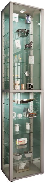 Produktbild: Holz Glas Stand Vitrine Sammelvitrine Kavisa XXL