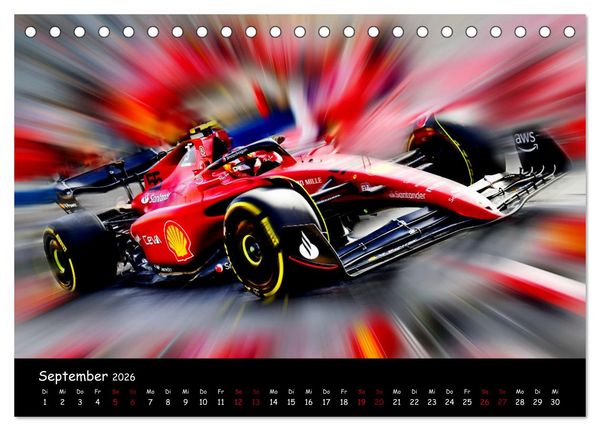 Produktbild: Formel 1 - Benzin im Blut (Tischkalender 2026 DIN A5 quer), CALVENDO Monatskalender