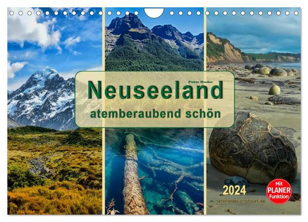 'Neuseeland - atemberaubend schön (Wandkalender 2024 DIN A4 quer