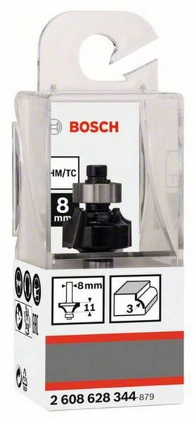 Produktbild: Bosch Accessories 2608628344 Abrundfr&auml;ser Hartmetall L&auml;nge 53 mm Schaftdurchmesser 8 mm