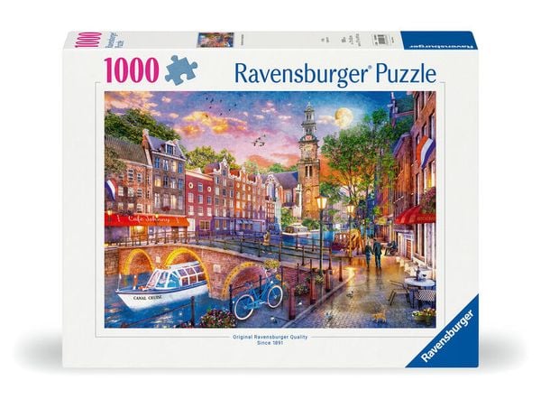 Erwachsenenpuzzle 1000 Teile - Sonnenuntergang über Amsterdam