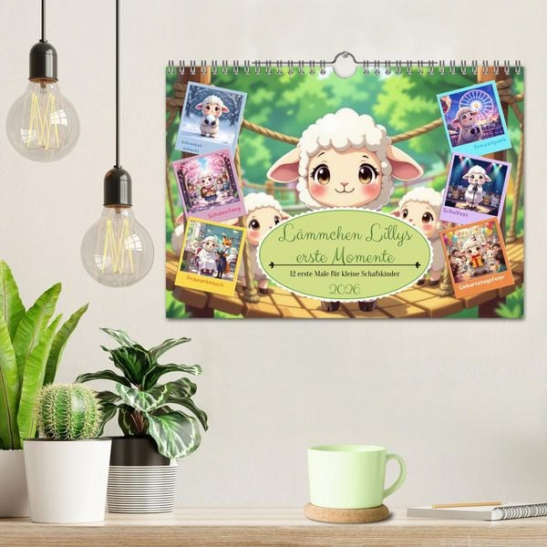 Produktbild: L&auml;mmchen Lillys erste Momente (Wandkalender 2026 DIN A4 quer), CALVENDO Monatskalender