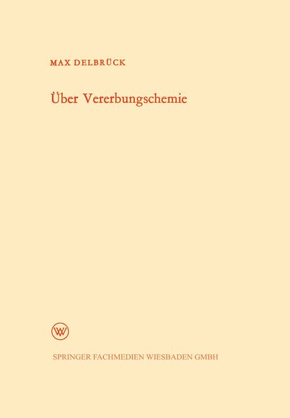 Produktbild: &Uuml;ber Vererbungschemie
