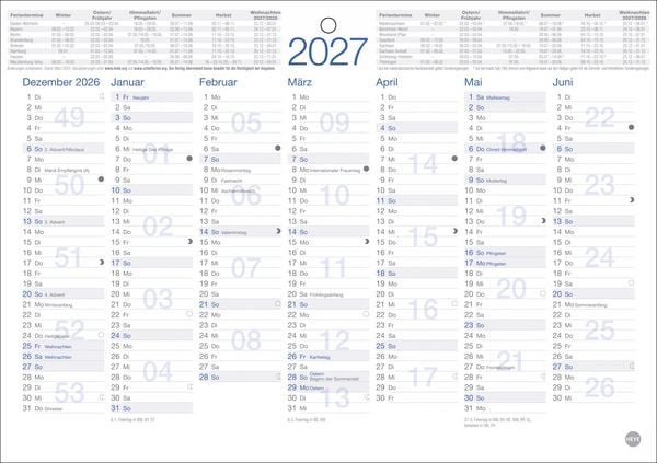 Produktbild: Tafelkalender A5 2027