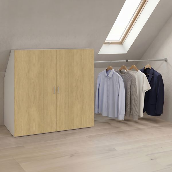Produktbild: Dachschr&auml;gen Kleiderschrank mit Stange Dacho L