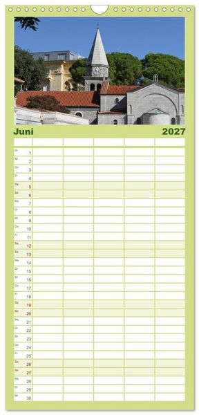 Produktbild: Familienplaner 2027 - Zauberhaftes Opatija mit 5 Spalten (Wandkalender, 21 x 45 cm) CALVENDO