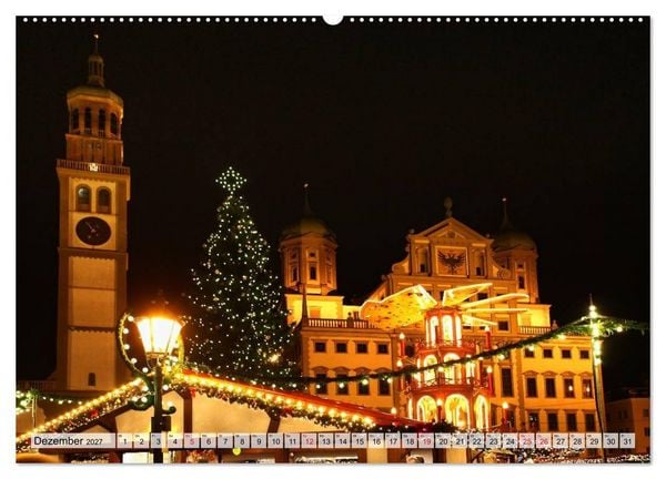 Produktbild: Augsburg - Bayerische Weltstadt mit Herz (hochwertiger Premium Wandkalender 2027 DIN A2 quer), Kunstdruck in Hochglanz
