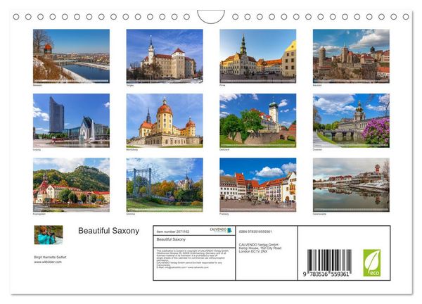 Produktbild: Beautiful Saxony (Wall Calendar 2026 DIN A4 landscape), CALVENDO 12 Month Wall Calendar