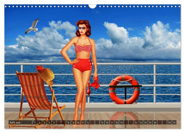 Produktbild: Pin-Up Girls im Retro Style by Mausopardia (Wandkalender 2026 DIN A3 quer), CALVENDO Monatskalender