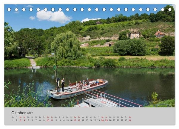 Produktbild: Die Saale Von Franken zur Elbe (Tischkalender 2026 DIN A5 quer), CALVENDO Monatskalender