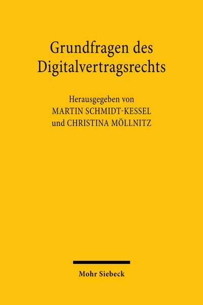 Produktbild: Grundfragen des Digitalvertragsrechts
