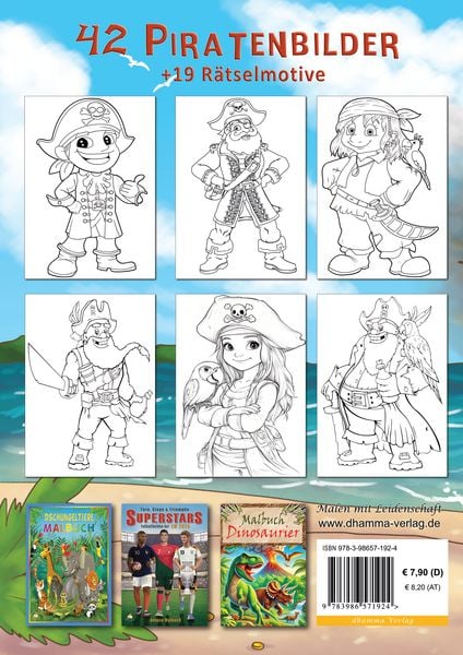 Produktbild: Piraten Malbuch f&uuml;r Kinder ab 6 Jahren