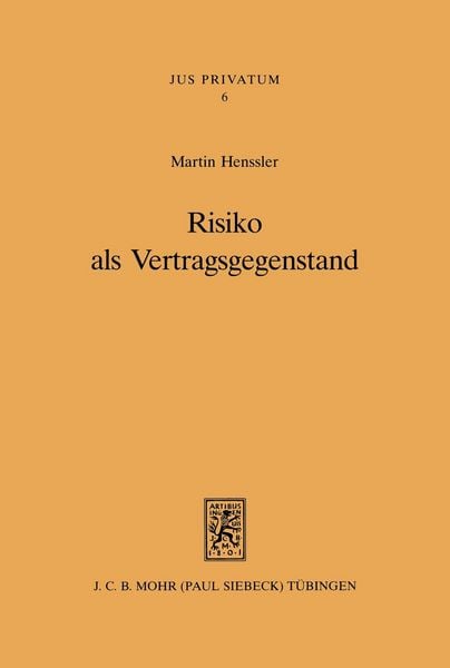 Produktbild: Risiko als Vertragsgegenstand