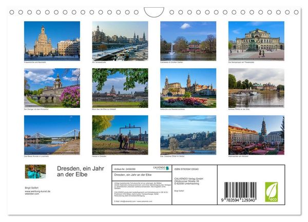 Produktbild: Dresden, ein Jahr an der Elbe (Wandkalender 2027 DIN A4 quer), CALVENDO Monatskalender