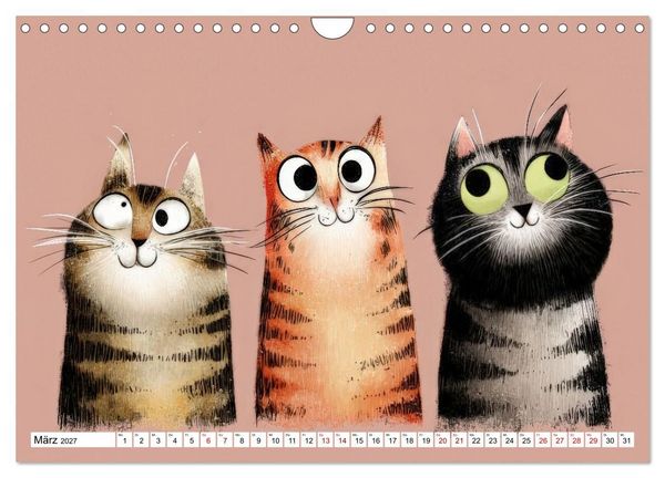 Produktbild: Gute Laune Katzen (Wandkalender 2027 DIN A4 quer), CALVENDO Monatskalender