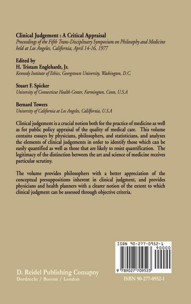 Produktbild: Clinical Judgment: A Critical Appraisal