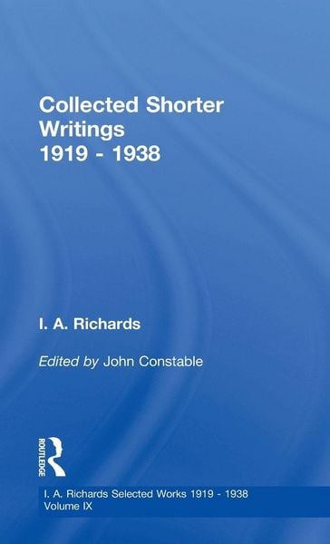 Produktbild: Collected Shorter Writings V9