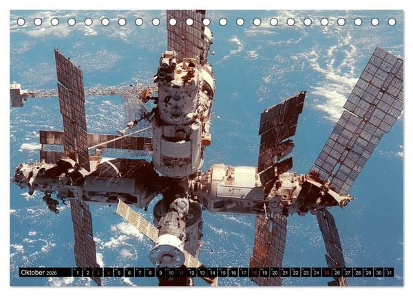 Produktbild: Missionen im Weltall (Tischkalender 2026 DIN A5 quer), CALVENDO Monatskalender