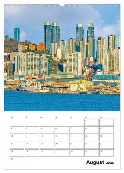 Produktbild: Busan - Reiseplaner (Wandkalender 2026 DIN A2 hoch), CALVENDO Monatskalender