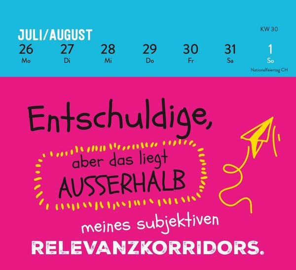 Produktbild: Mini-Wochenkalender 2027: Bevor du fragst: N&ouml;!