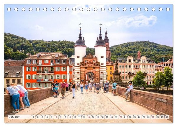 Produktbild: Romantisches Heidelberg &ndash; 12 Traummotive voller Magie und Geschichte (Tischkalender 2027 DIN A5 quer), CALVENDO Monatskalender